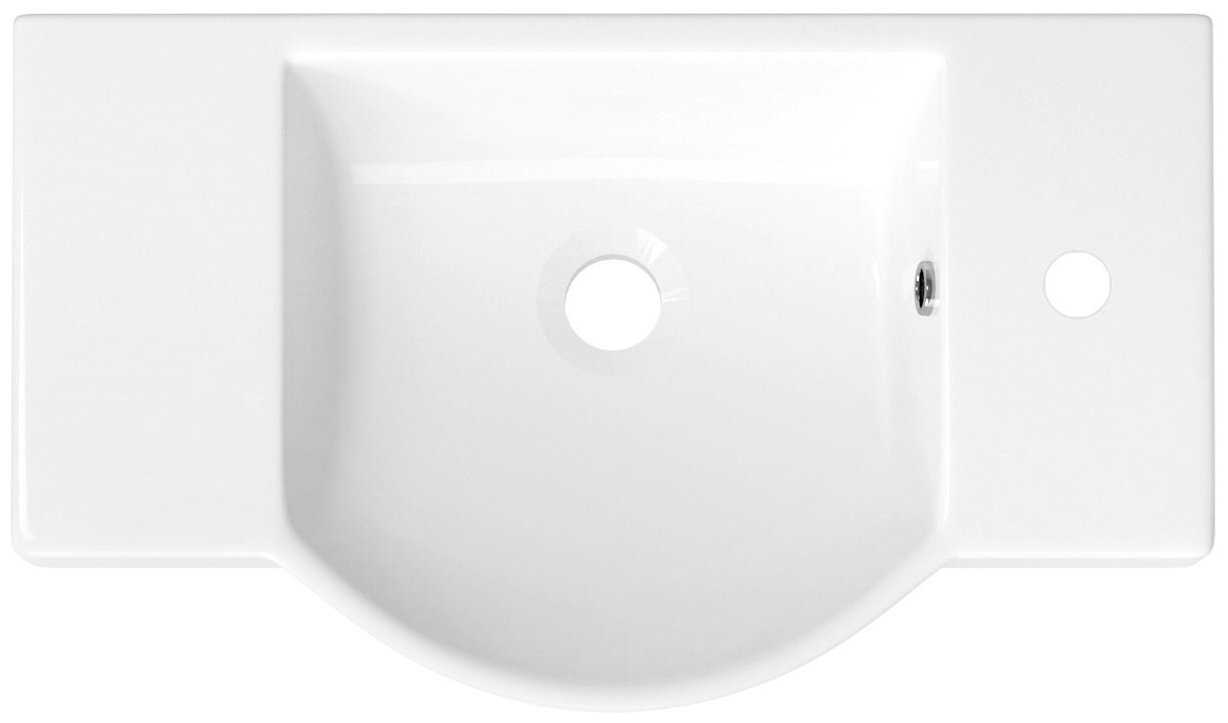 Подвесная/накладная раковина для ванной комнаты Wellsee WC Area 151809000, ширина умывальника 55 см, цвет глянцевый белый фотография 2