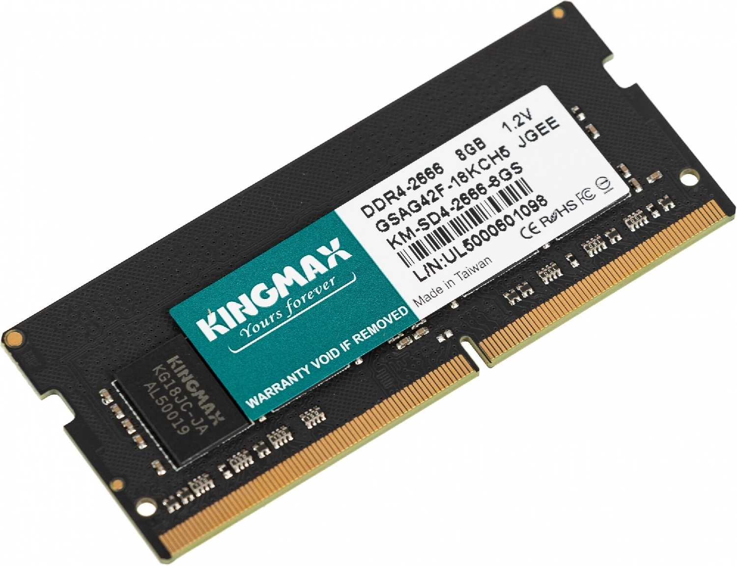 Оперативная память Kingmax 8 ГБ DDR4 SODIMM (KM-SD4-2666-8GS)