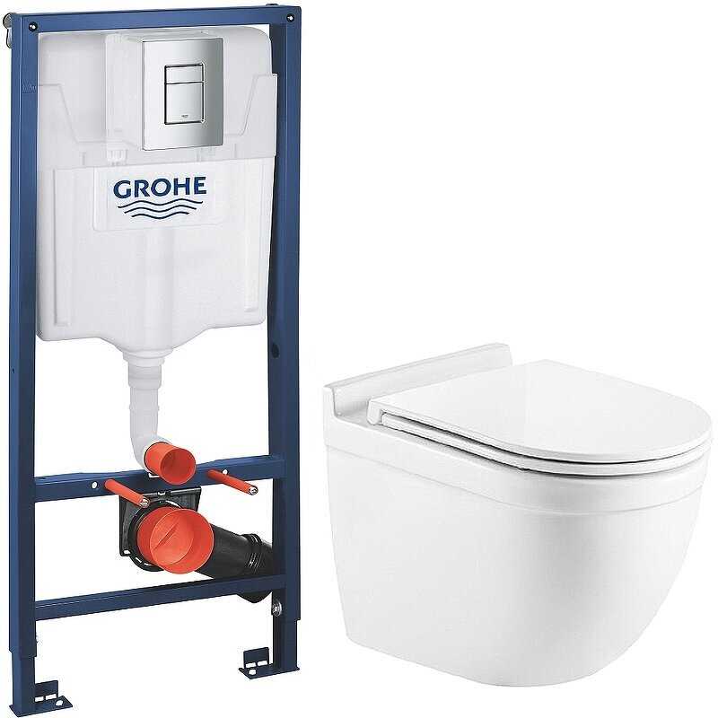 Инсталляция Grohe Rapid SL (38772001) + унитаз Fubini FB001 безободковый фотография 6