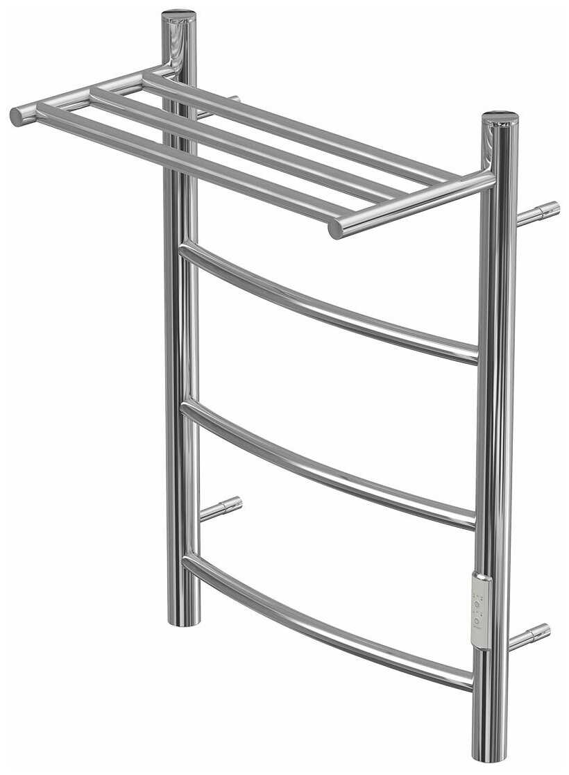 Полотенцесушитель электрический Point PN04846P П3 400x600 с полкой, диммер справа, хром фотография 2