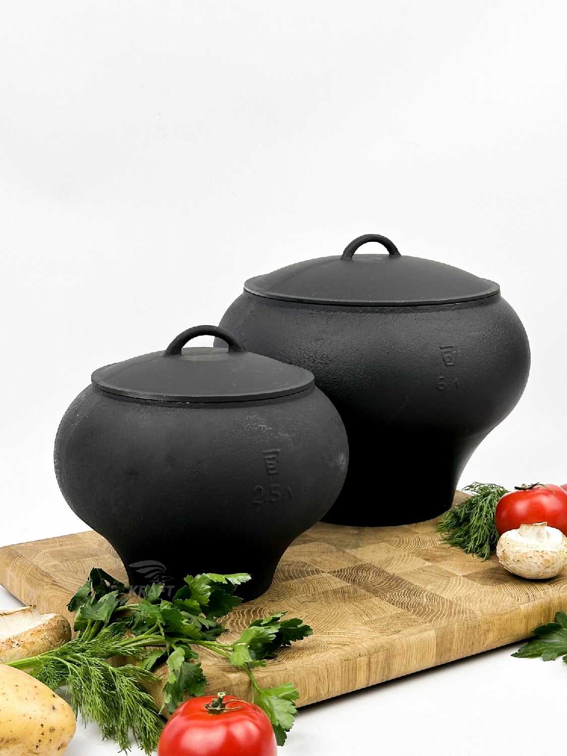 Комплект чугунных горшков Комплект чугунных горшков (2.5 л и 4 л) фотография 14