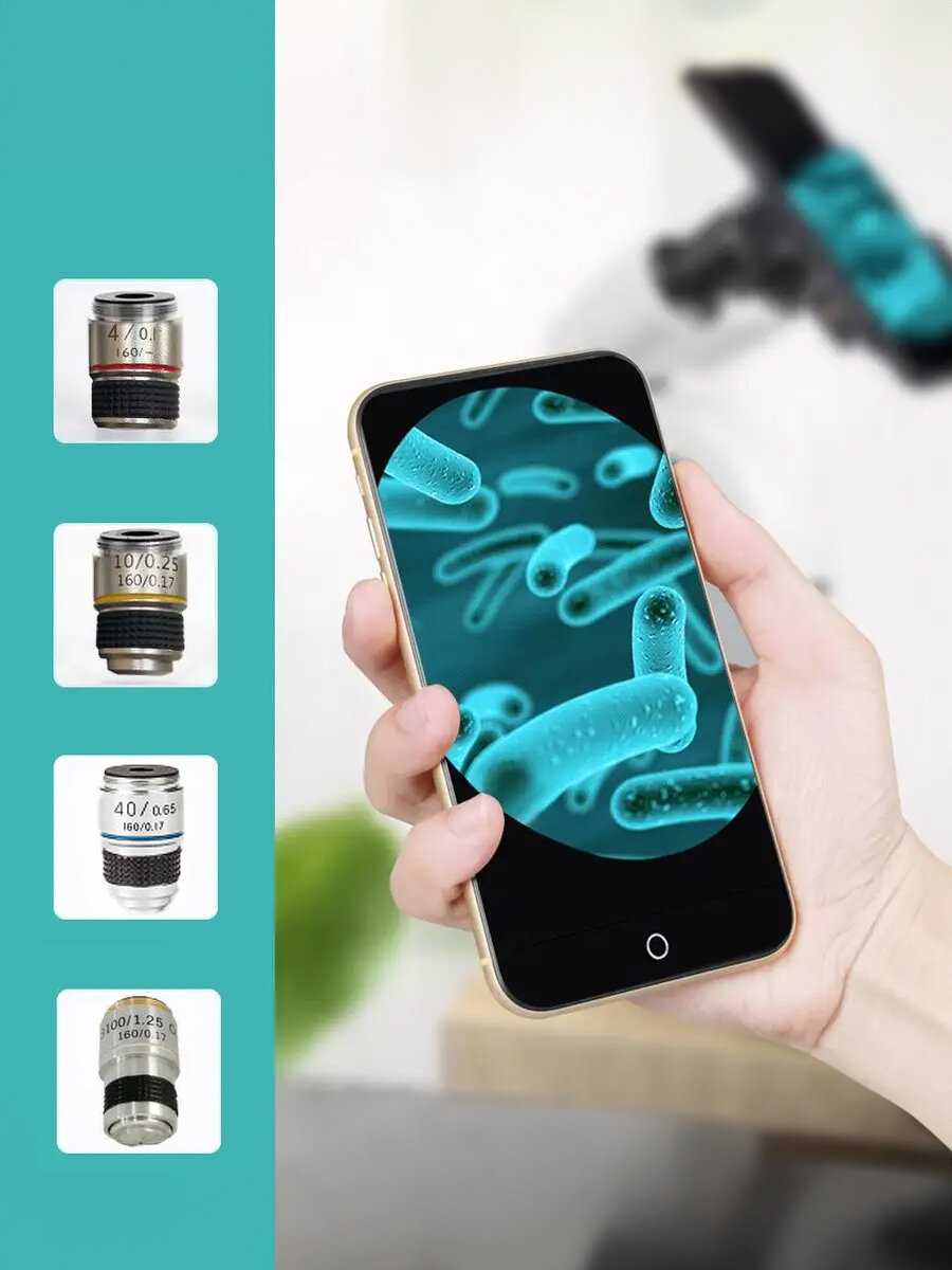 Биологический учебный лабораторный микроскоп DigiMicro Erudit (40-5000x) фотография 23