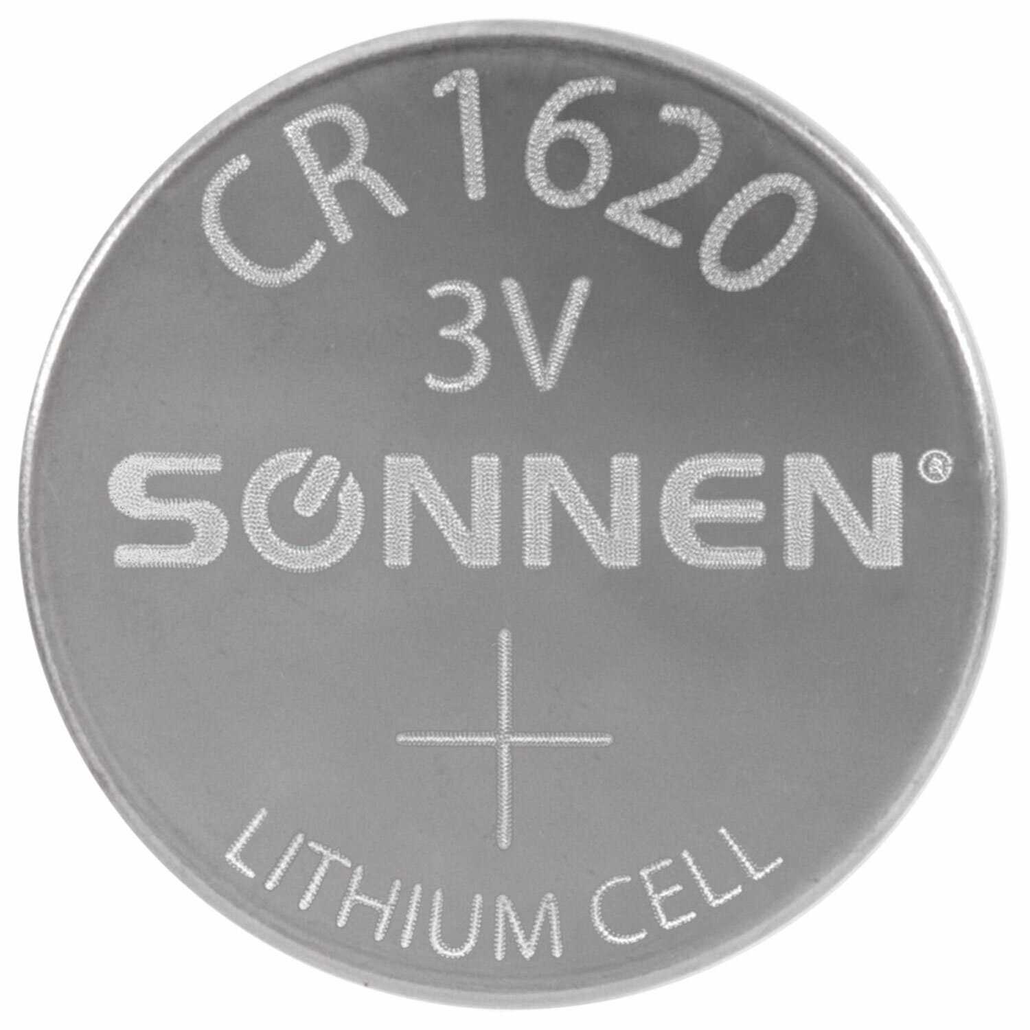 Батарейка литиевая SONNEN Lithium CR1620 (455599) фотография 3