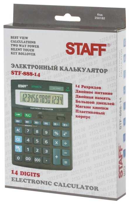 Калькулятор бухгалтерский STAFF STF-888-14 фотография 8