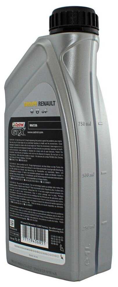 Синтетическое моторное масло Castrol GTX RN-SPEC 5W-30 RN720 фотография 1