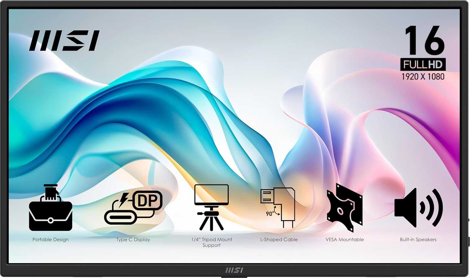Портативный монитор MSI PRO MP165 E6 фотография 11