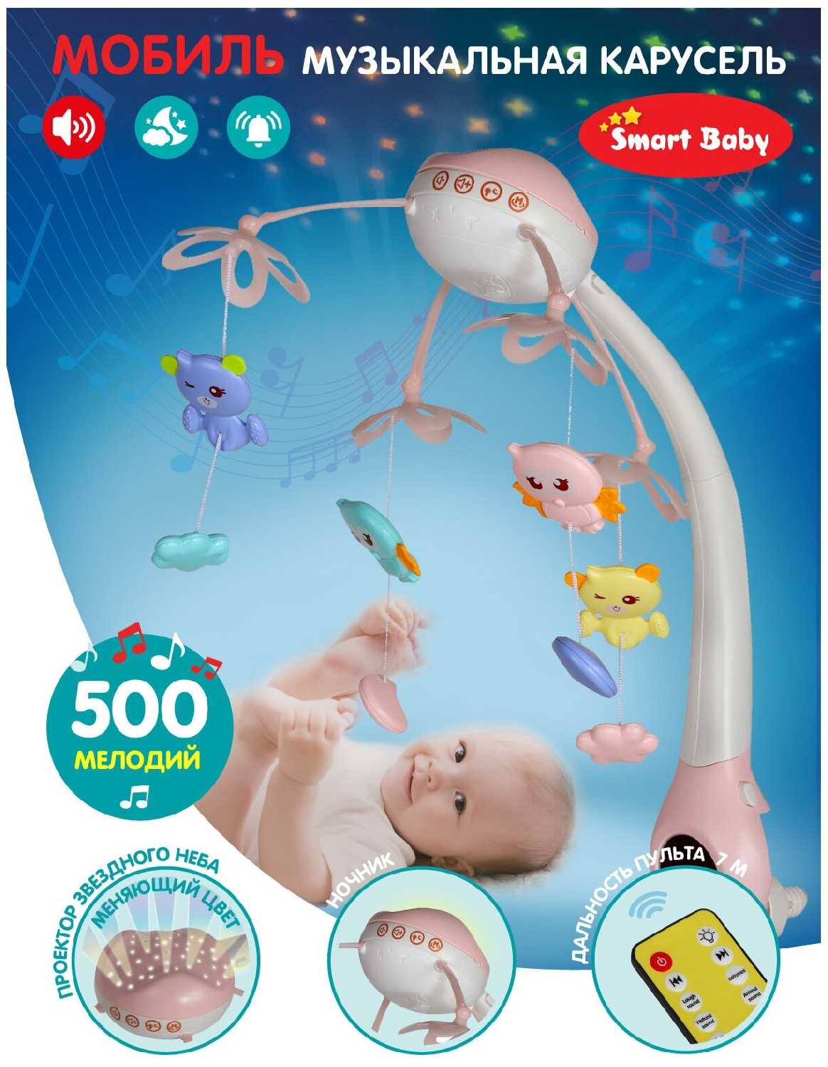 Детская карусель Smart Baby Мобиль фотография 8