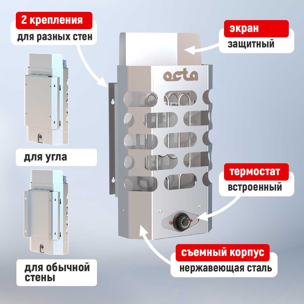 Печь электрическая стэн Octa Wall (4 кВт) фотография 6