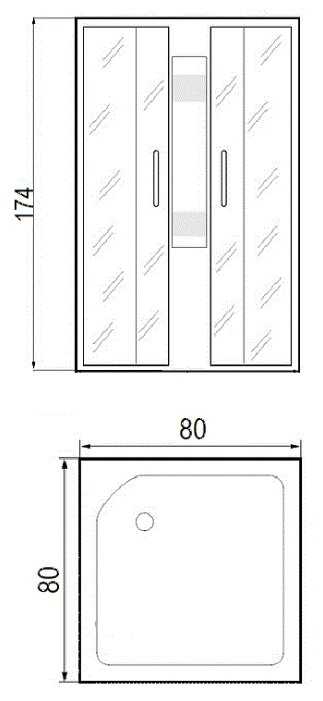 Душевая Кабина River Quadro 80/26 фотография 2