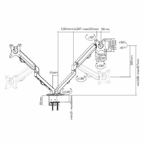 Кронштейн для мониторов Ultramounts UM729 фотография 9