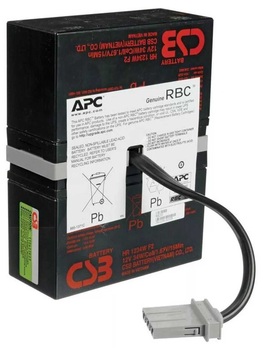 Аккумуляторная батарея APC by Schneider Electric RBC33 (12В 9 А·ч) фотография 11