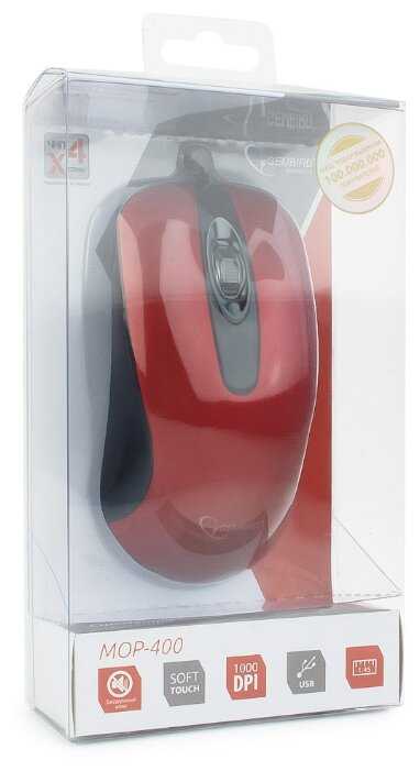 Мышь Gembird MOP-400-R USB фотография 3