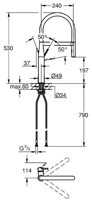 Смеситель для душа Grohe Essence 30294, рычажный фотография 2