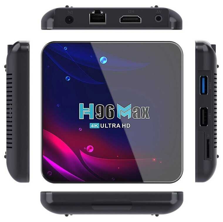 Смарт ТВ приставка Smart TV Box H96 Max V11 4/32GB, Rockchip RK3318, Android 11.0, Wi-Fi 2.4/5GHz, Smart TV Box UHD 4K, Андроид ТВ бокс, Медиаплеер фотография 3