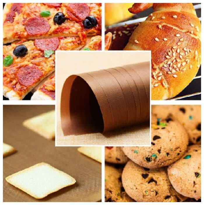 Коврик для выпечки многоразовый с антипригарным покрытием, 30х40 см, 3 шт