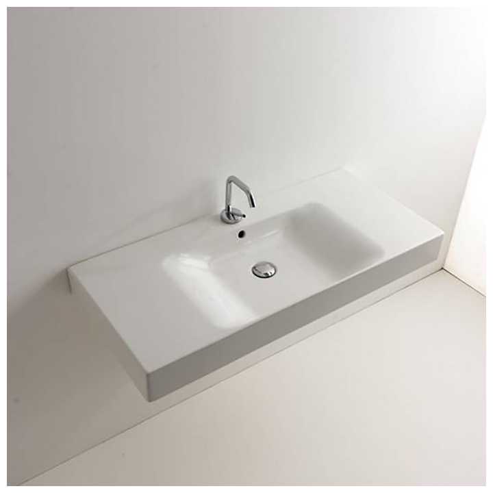Kerasan Раковина Kerasan Cento 355001*1, размером 1000х450х125 мм, подвесная фотография 1