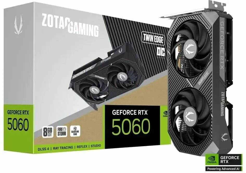 Видеокарта Zotac RTX 5060 TWIN EDGE OC [8GB] [zt-b50600h-10m] фотография 6