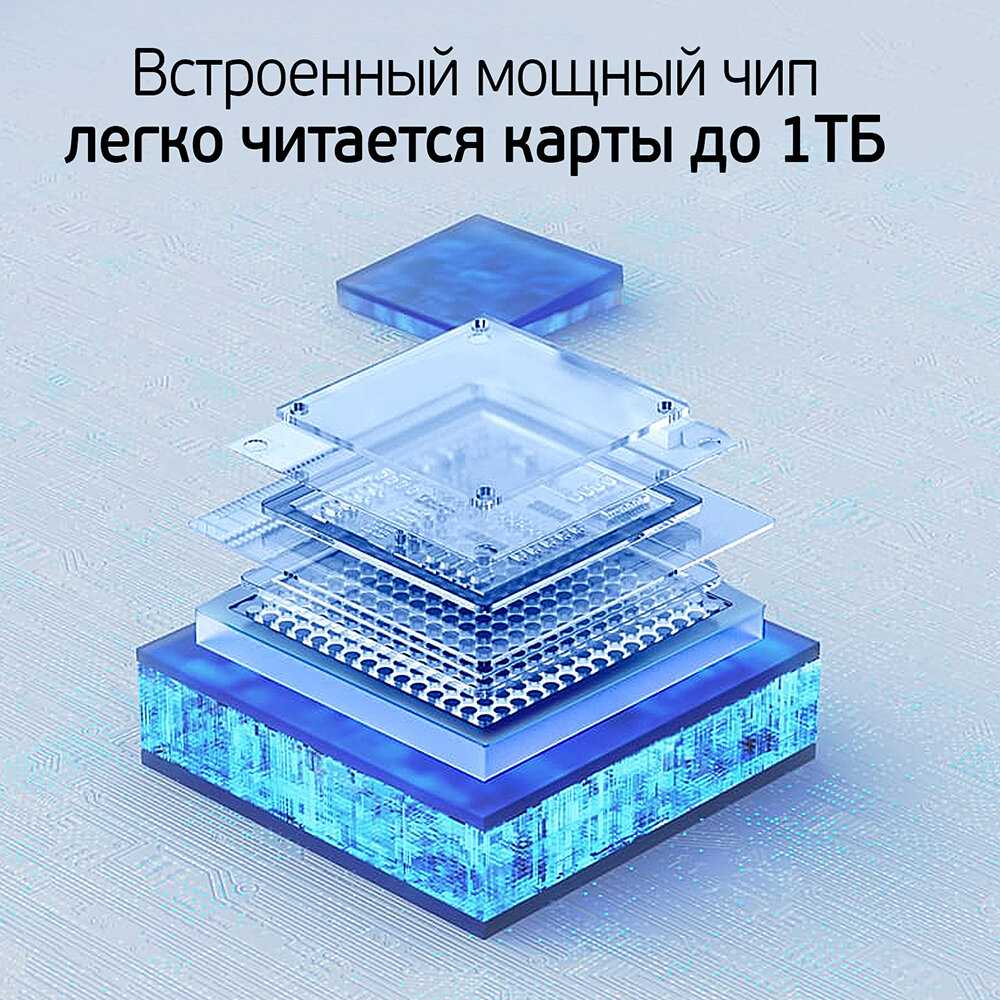 Картридер Универсальный для SD + MicroSD / TF карт, два входа, Type-C + USB, два выхода для телефона и компьютера (WG023) фотография 10