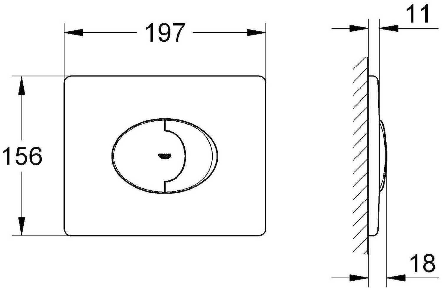 Кнопка смыва Grohe Skate Air 38506000 фотография 2