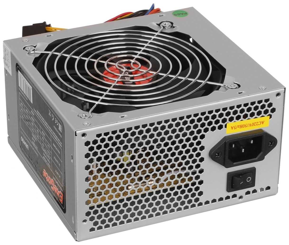 Блок питания ExeGate UNS500 500W + кабель 220V с защитой от выдергивания фотография 1