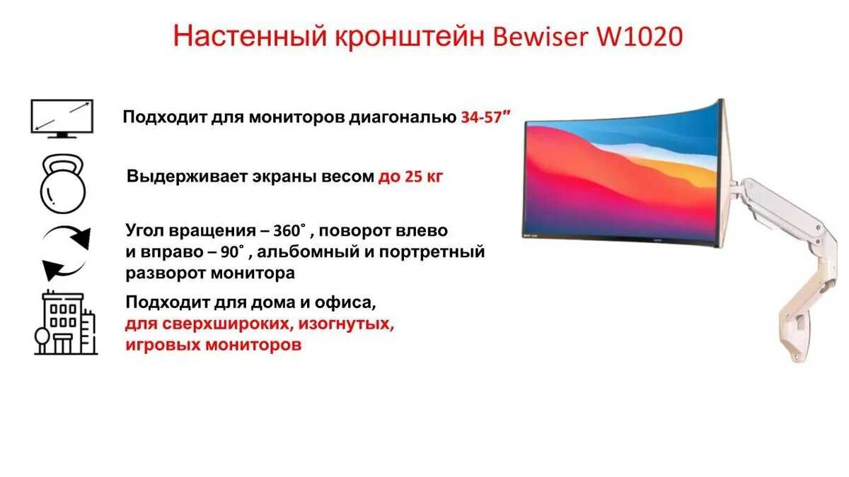 Настенный кронштейн Bewiser W1020 фотография 15