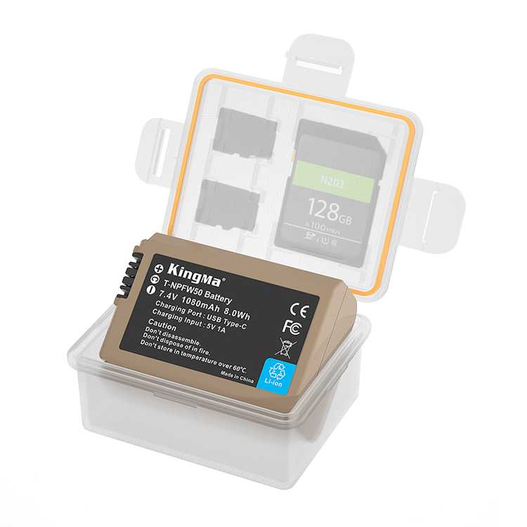 Аккумулятор KingMa NP-FW50 [Type-C, 1080mAh] фотография 8