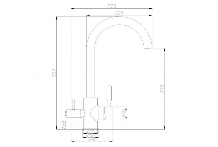 Однорычажный смеситель для кухни (мойки) STEEL HAMMER SH 713 BLACK BR фотография 1