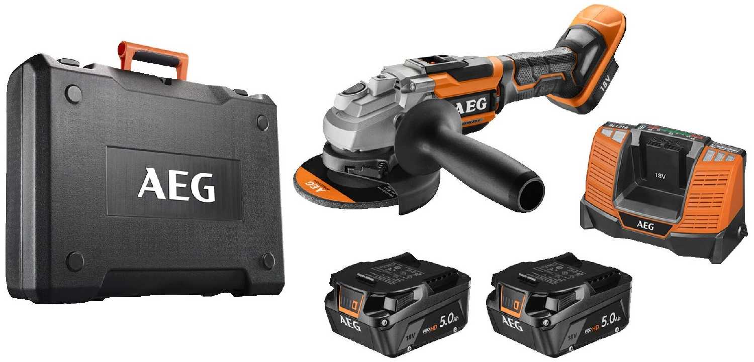 Аккумуляторная УШМ AEG BEWS 18-125BL (502C) 125 мм фотография 6