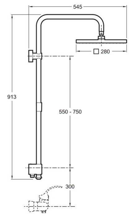 Душевая стойка Jacob Delafon EO E11716-CP, хром фотография 1