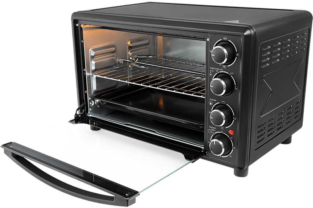 Мини-печь NORDFROST RC 350 W, электрическая настольная духовка, 1600 Вт, 35л, конвекция, гриль, таймер до 120 минут, 3 режима нагрева фотография 14