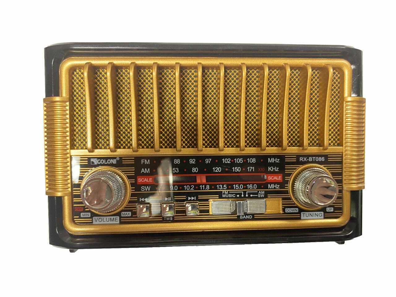 Ретро радиоприемник MyLatso портативный радио плеер (Bluetooth FM USB MP3 TF SD) фотография 8