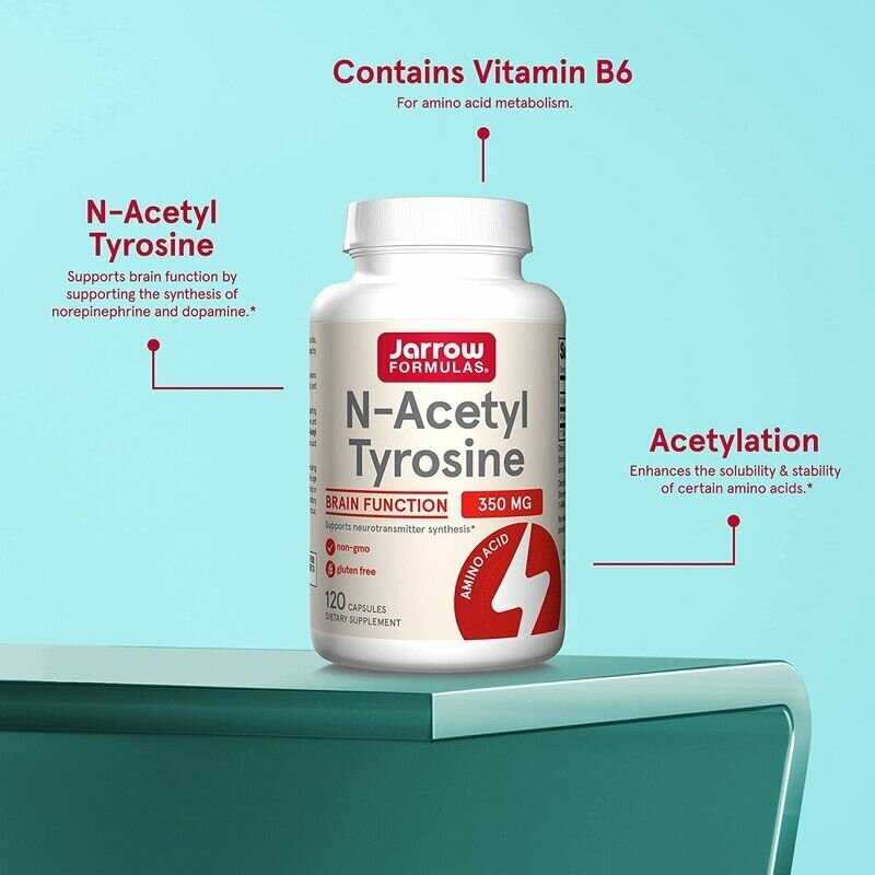 Jarrow Formulas N-Acetyl Tyrosine (350 мг) 120 капсул фотография 4