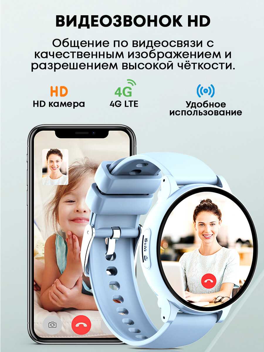 Детские часы Wonlex CT06 pro 4G с GPS, видеозвонком и кнопкой SOS (CT06) фотография 4