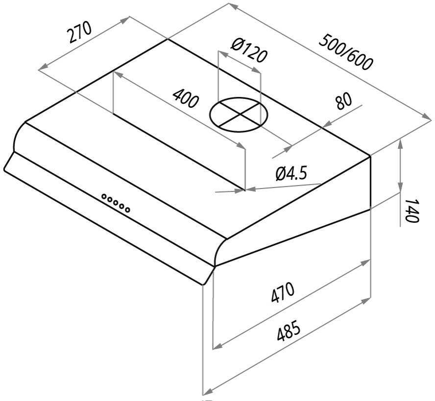 Плоская вытяжка MAUNFELD MPA 60 фотография 1