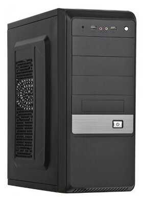 Корпус компьютерный Winard (3067CW/OPSU), черный/серебристый