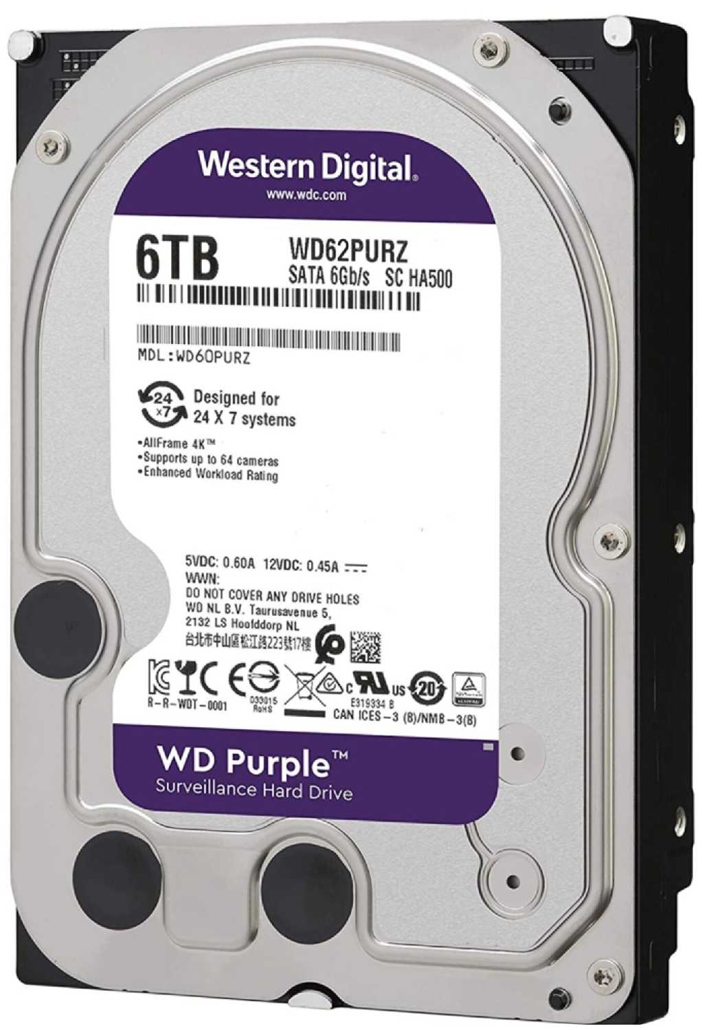 Жесткий диск Western Digital WD Purple (WD62PURZ) фотография 1