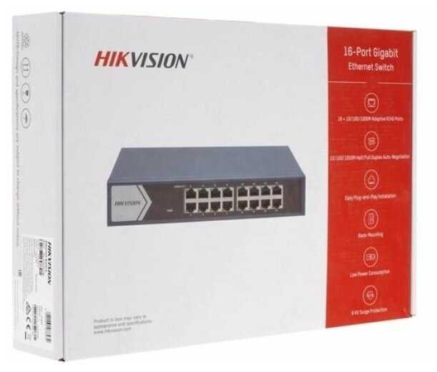 Коммутатор Hikvision DS-3E0516-E (B) фотография 6