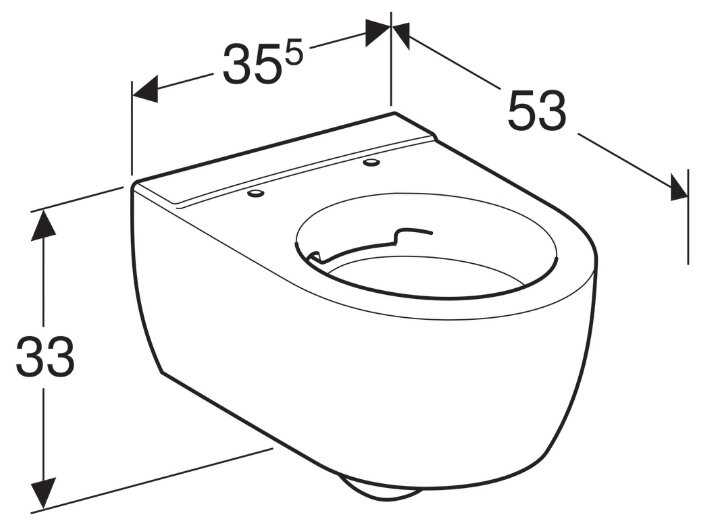 Чаша унитаза подвесная GEBERIT iCon 204060 с горизонтальным выпуском фотография 8