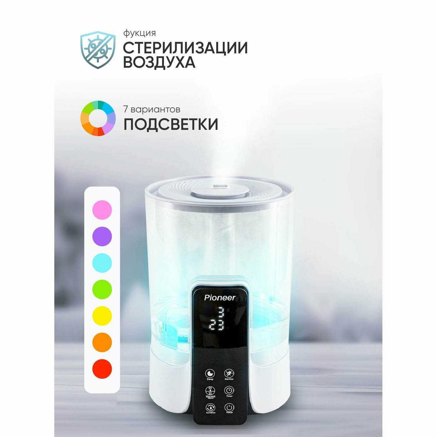 Ультразвуковой увлажнитель воздуха Pioneer (6 литров) фотография 15