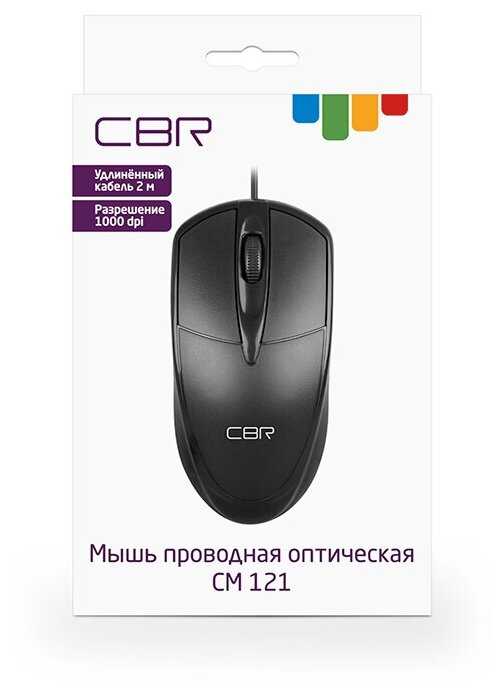 Мышь проводная CBR CM 121 черная фотография 6