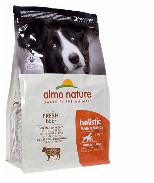 Корм для взрослых собак Almo Nature Holistic, говядина с рисом фотография 12