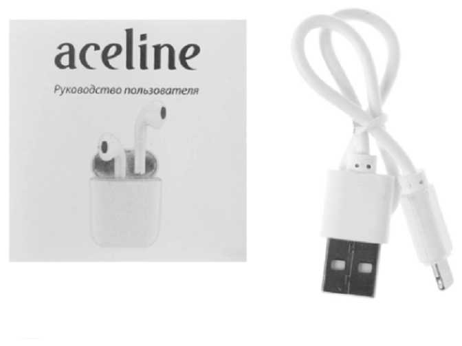 Наушники TWS Aceline LightPods Lite белый фотография 7