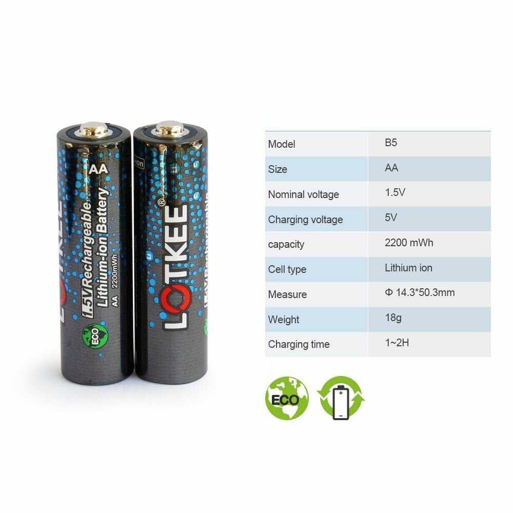 Литиевая батарея LOTKEE aaa аккумулятор li ion 1.5v (Мизинчиковые) фотография 16