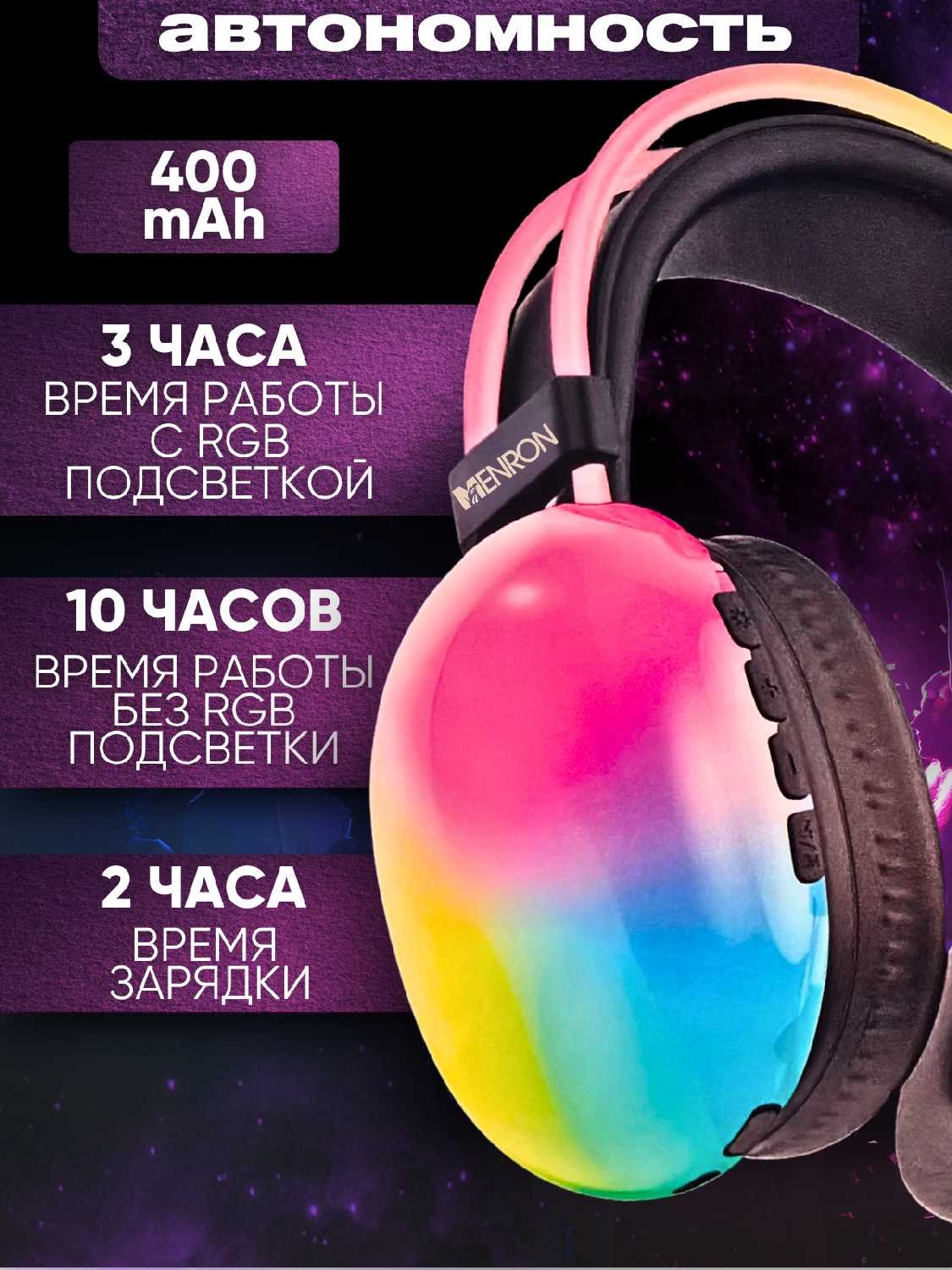 Наушники беспроводные Menron M001 фотография 1