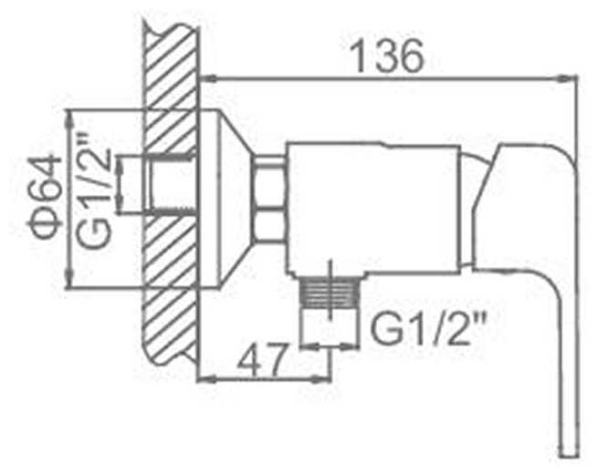 Смеситель LEDEME L2044 для душа фотография 1