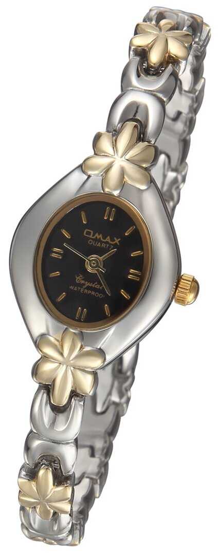 Наручные часы на браслете Omax JJL106 GS 02 комбинированный цвет золото с серебром темный циферблат