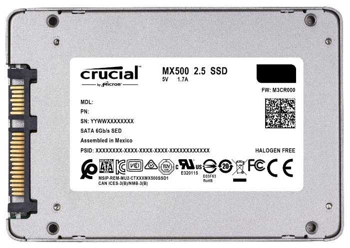 Твердотельный накопитель Crucial MX 500 ГБ SATA CT500MX500SSD1 фотография 2