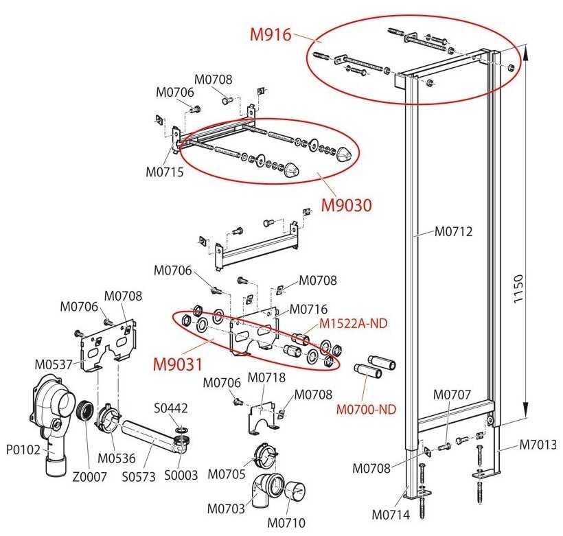 Инсталляция для раковин AlcaPlast A104/1200 фотография 4