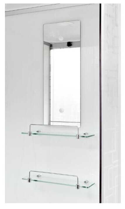 Душевая кабина Deto 4512 L N без крыши с подсветкой и гидромассажем высокий поддон 120см*80см фотография 3