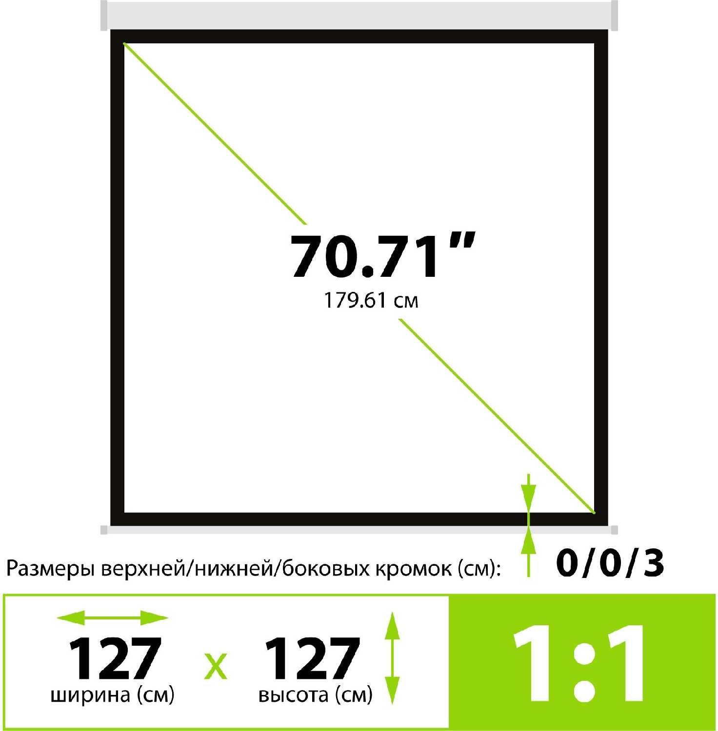 Рулонный cactus Wallscreen (CS-PSW-127x127) фотография 4